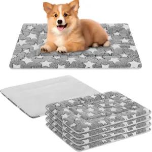소형 중형 대형견용 침대용 매트 상자 패드 리버서블 세탁기용 스타 펫 슬리핑 개집 4개 16 x 24 1.2 인치