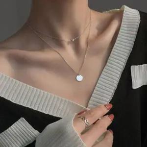 [하프클럽/]여자 코디 초커 실버 미니볼 코인 목걸이