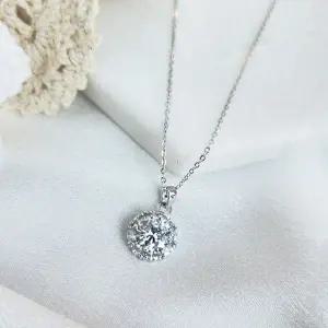 [골드스마일]다이아몬드 주얼 다이아 꽃 클러스터 스터드 목걸이