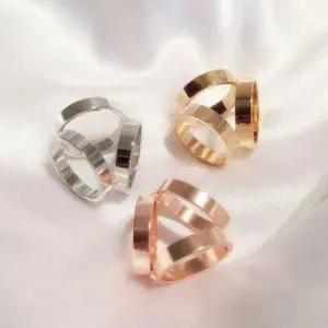 [골드스마일]스카프 버클 장식 트리플서클 볼드링 스카프링