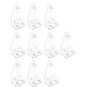 10pcs 1인치 홀드 다운 브래킷 클리어 컬러 하단 레일 클립 수평 블라인드 및 윈도우 쉐이드 교체용