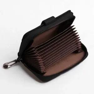 아코디언 데일리 지갑 명함 소가죽 카드 남녀공용 대용량
