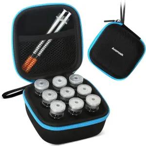 9 슬롯 10ml 펩타이드 케이스 인슐린 바이알 홀더 냉장고 및 여행용 보관 표준 용품(케이스 전용)에