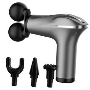 강력 핸디형 듀얼 마사지건 스포츠 근육 근막이완 저소음 안마