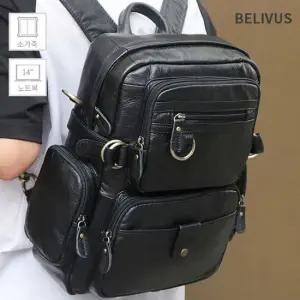 빌리버스 남자 백팩 BJI464 가죽 노트북 직장인 가방 여행가방백팩 여행용백팩 남자백팩