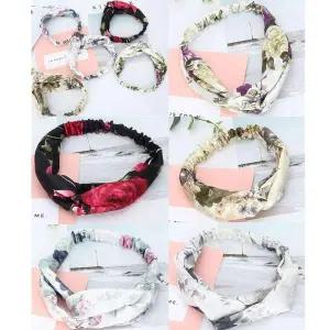 [콩심팥심]플라워 패션 반다나 헤어밴드 (3개묶음)