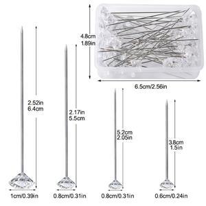 1상자 다이아몬드 빅 헤드 바느질 핀 코사지 웨딩 부케 바늘 Traight 의류 봉제 액세서리