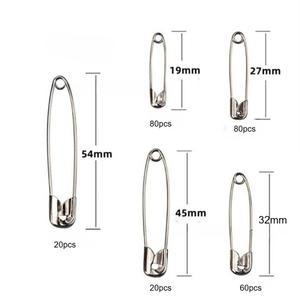 260개/박스 맥세이프호환핀 5가지 다른 크기의 실버 의류 바느질 키트 다양한 요구에 맞는 제품