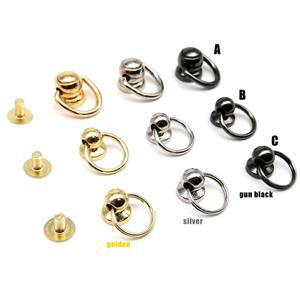 20피스 가죽 가방 벨트 휴대폰 케이스에 대 한 O 링과  아연 합금 공 손톱 스크류 백 시카고 리벳 스터드 D