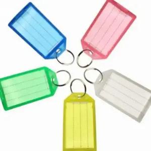 [콩심팥심]가방 고리형 식별 여행용 투명 네임텍 재사용 사각 투명네임텍