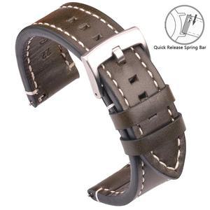 삼성호환 화웨이호환 시계에 대한  하이 엔드 레트로 복고풍 엔틱 송아지 가죽 밴드 18mm 20mm 퀵 릴리스