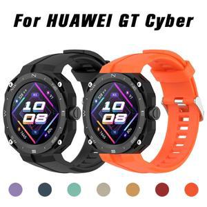 화웨이호환 시계 GT 사이버 팔찌에 대한 실리콘 스트랩 gt 22mm Correa 케이스 스포츠 밴드