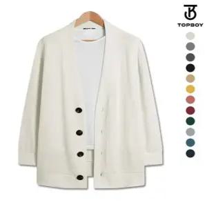 [탑보이][탑보이] 남녀공용 심플 빅버튼 오버핏 가디건 (LW017)