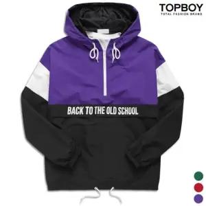 [탑보이][탑보이] 올드스쿨 오버핏 아노락 바람막이 후드티 (IN024)