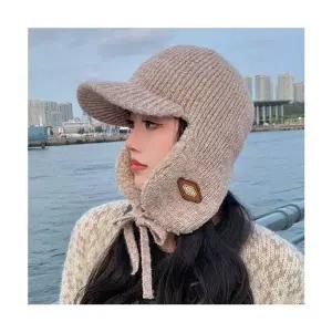 [하프클럽/셀러허브]털모자 여성 털 벙거지 귀마개 겨울 귀도리 방