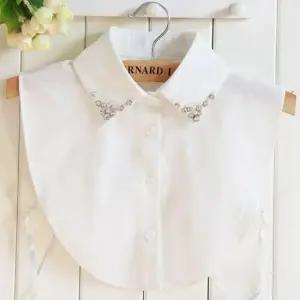 이너셔츠 큐빅 넥케이프 진주 포인트 페이크카라