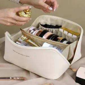 3컬러 여자파우치 풀오픈 대용량 여행 메이크업파우치 화장품 가방 이너백