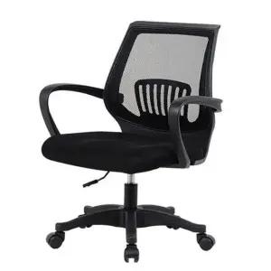 [하프클럽/셀러허브]사무용의자 우레탄 회의용의자 바퀴의자 블랙