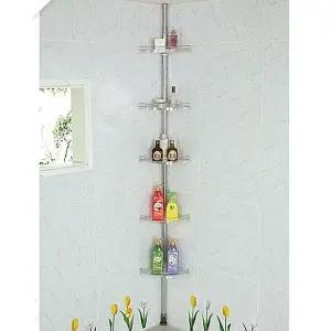 [하프클럽/셀러허브]다용도 선반 투명코너선반5단