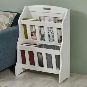 [하프클럽/셀러허브]2단발코니잡지꽂이 책꽂이 잡지꽂이 카달록꽂이