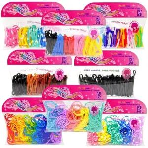 [콩심팥심]칼라고무밴드 고무줄 머리끈 - 소포장 18종