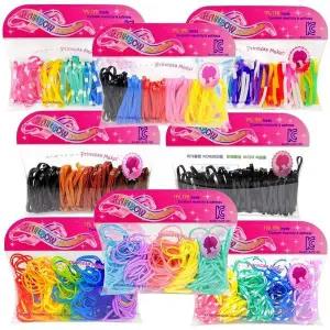 칼라고무밴드 고무줄 머리끈 - 소포장 18종