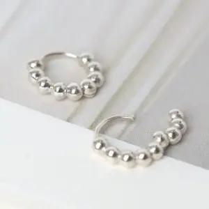 실버귀걸이 92.5 실버 버블 라운드 볼 원터치 은 귀걸이