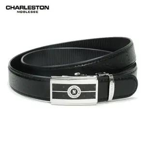 남성 포멀 가죽 벨트 자동 잠금 프리사이즈 조절 가능