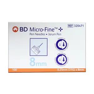 BD 펜니들 8mm 100개 인슐린 주사침 주사바늘 사용기한 27년5월