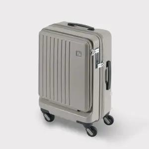[프리퀀터]리에베 20인치 기내용 캐리어 프론트오픈 그레이지