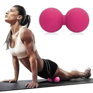 실리콘 땅콩 마사지볼 핑크 뭉친근육 땅콩볼 지압볼