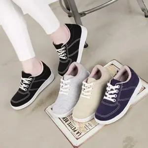 여자 사계절 베이직 편안한 로우탑 스니커즈