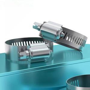 10개 304 스테인리스 스틸 나선형 커플링 클램프 후프 호스 자동차 파이프 클립 고정 도구