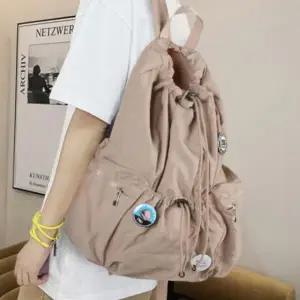 캐주얼 스트링 백팩 대학생 여행 가방