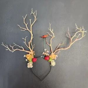 이벤트 파티 엘프 헤어밴드 크리스마스 요정 루돌프 뿔 머리띠