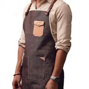 다용도 작업용 남녀공용 데님 플로리스트 바리스타 앞치마