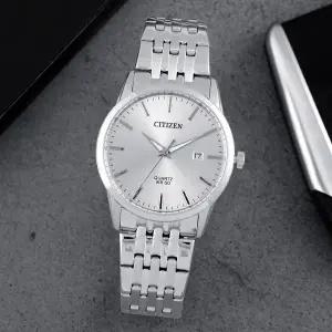 [시티즌] BI5000-87A 심플 라운드 쿼츠 아날로그 클래식 남자 메탈 시계 d3