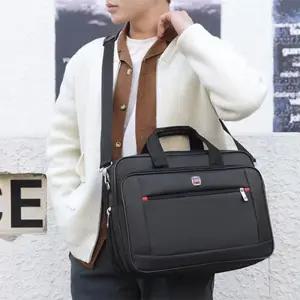 [옷자락]남성용 경량 멀티포켓 토트백 노트북 수납 가능 회사원용 대용량 가방