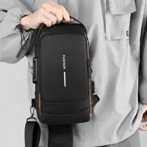 ( )남성 패션 크로스백 가슴 슬링백 어깨메기 외출 가방