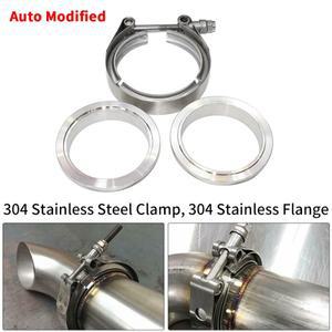 [호환품]304 스테인리스 스틸 1.5-6인치 V 밴드 배기 클램프 그루브 클로저 2-4인치 시스템 터보차저 머플