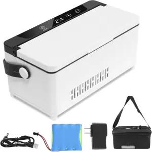 전기 인슐린 쿨러 여행용 케이스 미니 냉장고 박스 휴대용 성 TSA 승인 온도 제어 LED 디스플레이 충전식