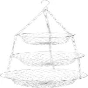 폭스 런 화이트 3단 주방 걸이식 과일 바구니 32인치