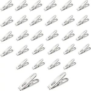 ZHYOHEN 30PCS 방풍 고정 스프링 클립 세트 2인치 스테인리스 스틸 의류 페그 금속 야외 클램프 스낵 가방