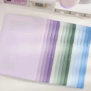 코너 탭 파스텔 그라데이션 L자 파일 홀더 5매입 1세트 L 홀더 화일