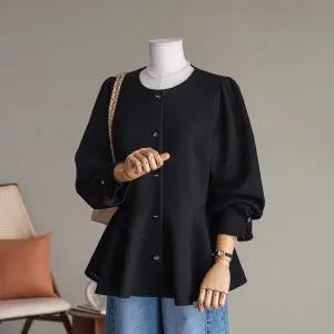 (안나앤플러스) 에블린 페플럼 블라우스[셔츠DZD33] 빅사이즈