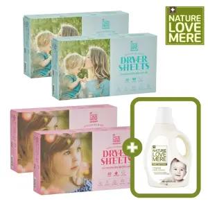 네이쳐러브메레 향기톡톡 아기 건조기시트 40매 2개 + 2개, 총 4개 [GIFT] 유연제 본품