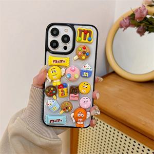 최신 귀여운 아이폰 케이스 쿠키 초콜릿 데코덴 TPU+PC / 핸드폰 12 13 14 15 16 프로