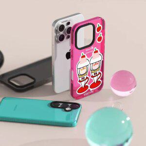 최신 귀여운 갤럭시 아이폰 범퍼 케이스 체리 아이스크림콘 핑크 / 핸드폰케이스 S25