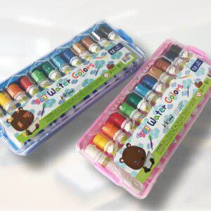 어린이 수채 물감 12색 세트 미술 그림 그리기 학용품 준비물