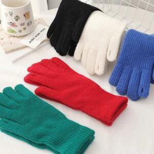 여성 핑거리스 스마트 터치 기모 안감 방한 방풍 보온 니트 장갑 다용도 오픈 핑거 글
